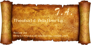 Theobald Adalberta névjegykártya